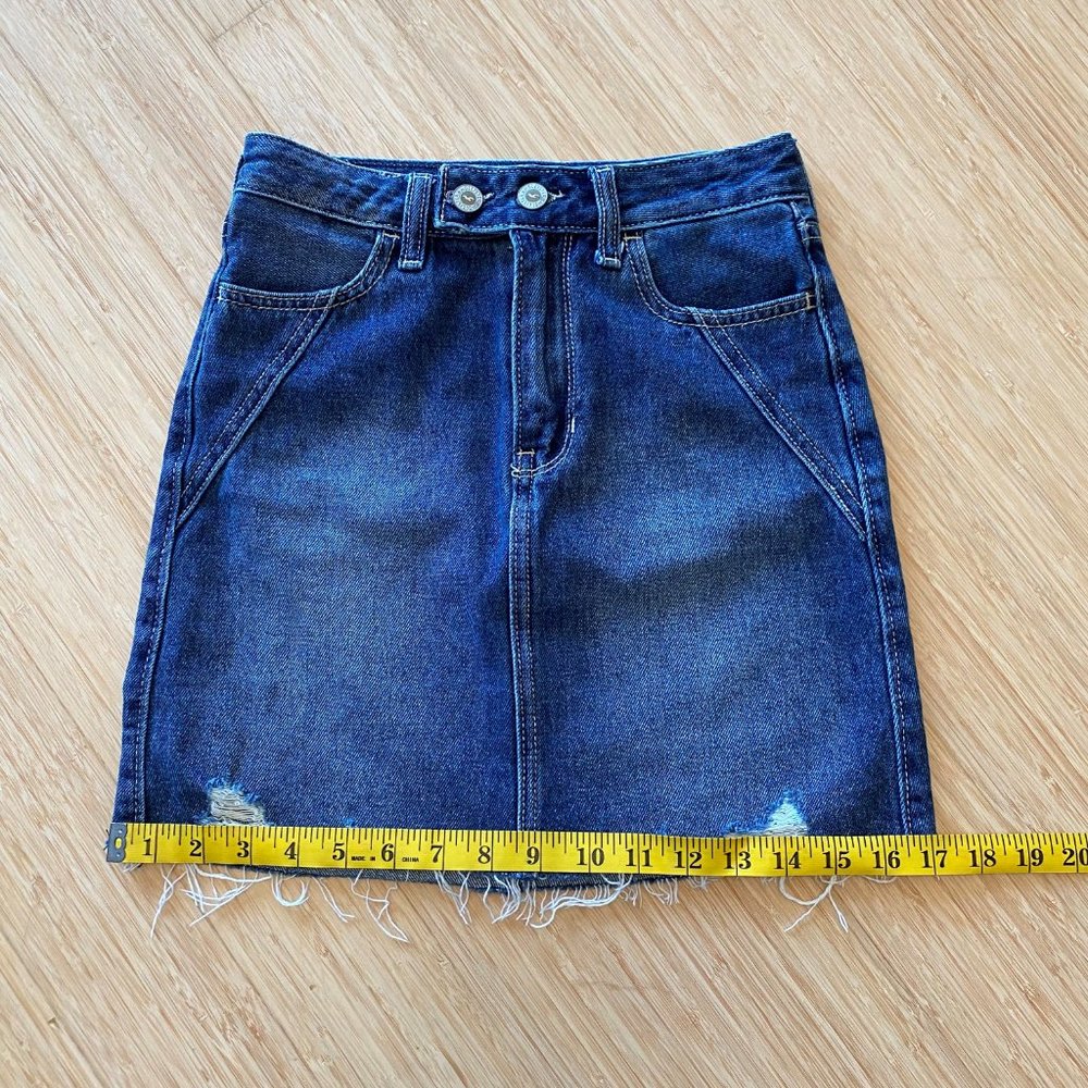 Girl's Hollister Ultra High-Rise Denim Skirt, Size 00 - Picture 7 of 8
